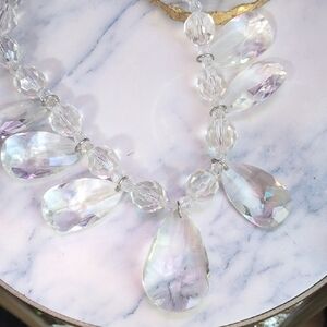 Chunky Crystal Teardrop Necklace